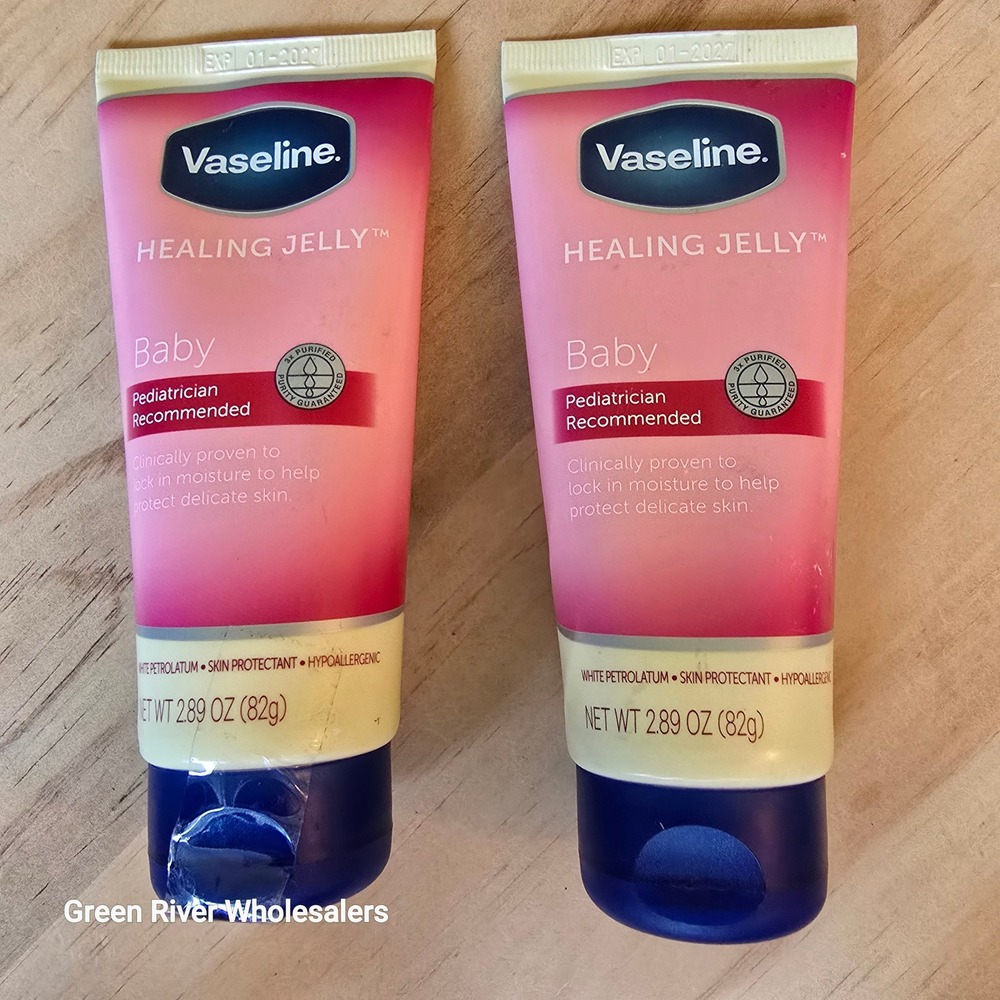 Vaseline Healing Jelly Baby 2.89 oz Squeeze‎ Tube 2 Pack Exp 01/2027 NEW